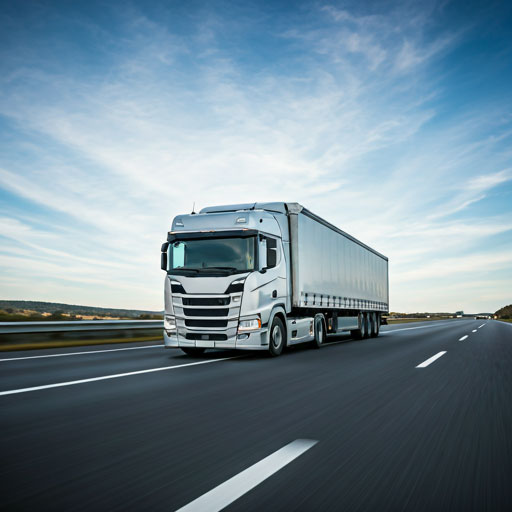 Sleek modern semi-truck on a highway